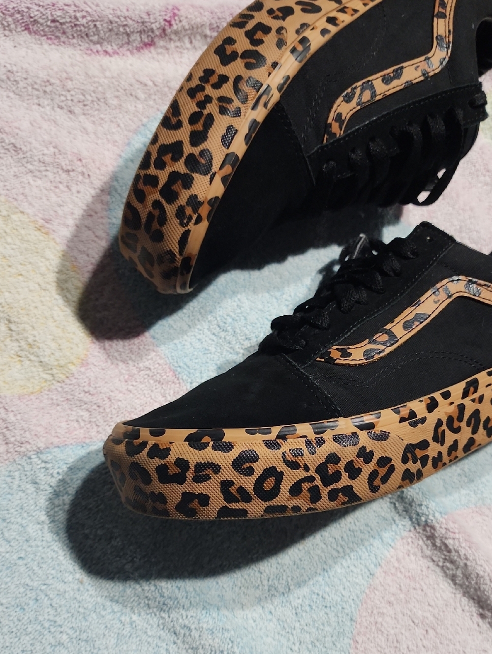 Vans Old Skool Platform Leopard Print Low Top Sneakers W Sz 10 - Picture 10 of 10